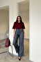 Chain Tensel Wide-Leg Jean- Dark Blue - 6