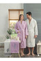 Zena Unisex Lilac Cream Towel Bathrobe Set of 4 - 3