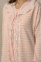 New Season Powder Maternity Summer Stylish Lace Detailed Buttoned Short Sleeve Dressing Gown Pajama Set - 3