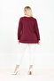 Plus Size Women's V-Neck Long Sleeve Basic Blouse Comfortable Fit Casual Blouse - 4