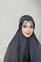 Design Black Hair and Headscarf Design Accessory - 2