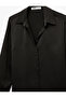 Regular Fit Long Sleeve Classic Collar Buttoned Satin Shirt - 4