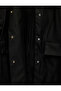Comfortable Fit Long Sleeve Pocketed Snap Button Detailed Water-Repellent Hooded Raincoat - 4