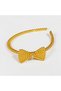 Pearl Beaded Bowknot Detailed Hair Crown – Stylish Hair Accessory for Everyday and Special Occasions |   Yellow