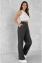 Women's Buckle Detail Fabric Palazzo Pants with Buckle Detail - 3