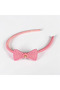 Pearl Beaded Bowknot Detailed Hair Crown – Stylish Hair Accessory for Everyday and Special Occasions |   Pink - 3