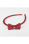 Pearl Beaded Bowknot Detailed Hair Crown – Stylish Hair Accessory for Everyday and Special Occasions |   Red - 3
