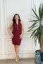 Gold Button Detailed Dress - 4