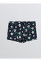 Navy Blue Printed Boys' Boxers 3 Pieces - 4