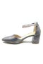 İremsu Çupra Satin Detailed 5 cm Heeled Stiletto Women's t Heeled Shoes Platinum - 4