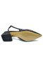 Mehtap Stone Detailed Open Back Classic Women's Heeled Shoes Black - 6