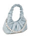 Women's Ruched Handle Crossbody Bag in Powder Blue - 4
