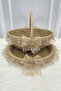 Promise Engagement Wedding Henna Bride Basket and Tray, Wedding Circumcision Bride Gift Decorative Wicker Jute - 2