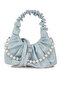 Women's Ruched Handle Crossbody Bag in Powder Blue