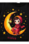 Girls Black Ramadan Kareem Graphic T-Shirt - 5