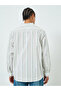 Men White Relaxed Fit Striped Cotton Shirt - 4