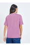 Purple Floral Print Regular Fit T-Shirt - 5