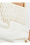 White Smocked Detail Balloon Sleeve Blouse - 5