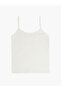 Girls White Cotton Vest