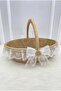 Promise Engagement Wedding Henna Bride Basket and Tray, Wedding Circumcision Bride Gift Decorative Wicker Jute - 4