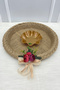 Henna Night Tray, Promise Engagement Wedding Bride Bachelorette Gift Decorative Peony Wicker Jute