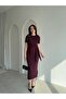 Lebron Midi Dress 9051 - Burgundy - 2