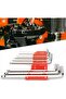 9Pcs Hex Key Set, Hex Key Allen Wrench Set, Long Arm Ball End Hex Key Wrench Set + 1Pc Cover for Aut - 4