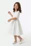 Elastic Waist Muslin Fabric Girls' Dress - 4