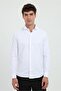 Men's Slim Fit Ata Collar White Shirt