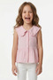 Ruffled Peter Pan collar Muslin Fabric Girls' Shirt