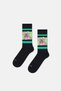 Multicolored Line and Animal Patterned 4-Piece Cotton Piece Gift Sock Set - 3