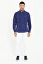 Men's Regular Fit Long Sleeve Cobalt Blue Shirt - 2