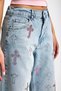 Women's Denim Color T-4S6-32 Special Shiny Stone Elastane Fabric Design Denim Jean - 2