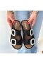 Hertas black nubuck buckle slippers - 4