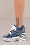 Stone-Embellished Denim Shoes with Fence-Covering Detail for Daily Wear - 5