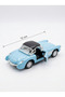Spirit of the Age: Old Classic Model Toy Car with Openable Doors and Pull-Release Mechanism, Blue - 5