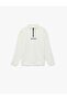 Long Sleeve Mock Neck Half Zip Cotton Sweatshirt