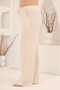 Elastic Waist Wide-Leg Plus Size Women's Linen Pants Beige - 2