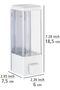 Wall Mounted Manual Liquid Soap Dispenser 20 Pieces Adhesive and Screw-On Non-Spill Soap Dispenser 350 ml V-1 - 3