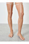 White Lace Slip Dress with Brief And Suspender Set - 5