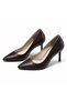 Genuine Leather Women's Stiletto 8 cm Stiletto Heel U Pointed Toe Classic Stylish Daily Shoes