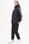 Women's Sports Raincoat Black – Hooded , White Striped Detail , Lightweight Windbreaker, Outdoor Transitional - 6