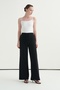 Women's Modal Lace-Up Palazzo Pants Black
