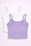 Women's Rope Strap Set of 2 C Cropped Blouse - 2