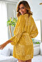 Women's Summer Patterned Belt Piece Kimono - 3