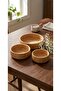 Set of Bamboo Serving Bowls 22-18-14 cm Natural Bamboo Snack Breakfast Sauce Bowl - 4