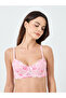 Pink Floral Embroidered Padded Wired Bra With Brief - 2