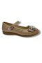 Arzen 240-26 Glittery Leather Pearl Stone Bow Girl Child B Ballet Flats 31-36 - 2