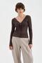 Women's Sheer Look Design Long Sleeve Blouse - 2
