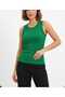Women's Crew Neck Sleeveless Ribbed Knit Tank Top